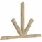 Ekena Millwork Saratoga Rough Sawn Timber Gable Bracket, Douglas Fir, 84"W x 53"H x 4"D x 4"F, 15/12 Pitch GBW084X53X0404SAR00RDF - alternate 4